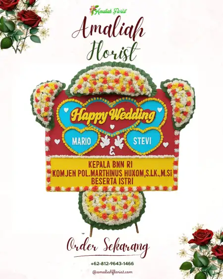 Papan Bunga Pernikahan Badang